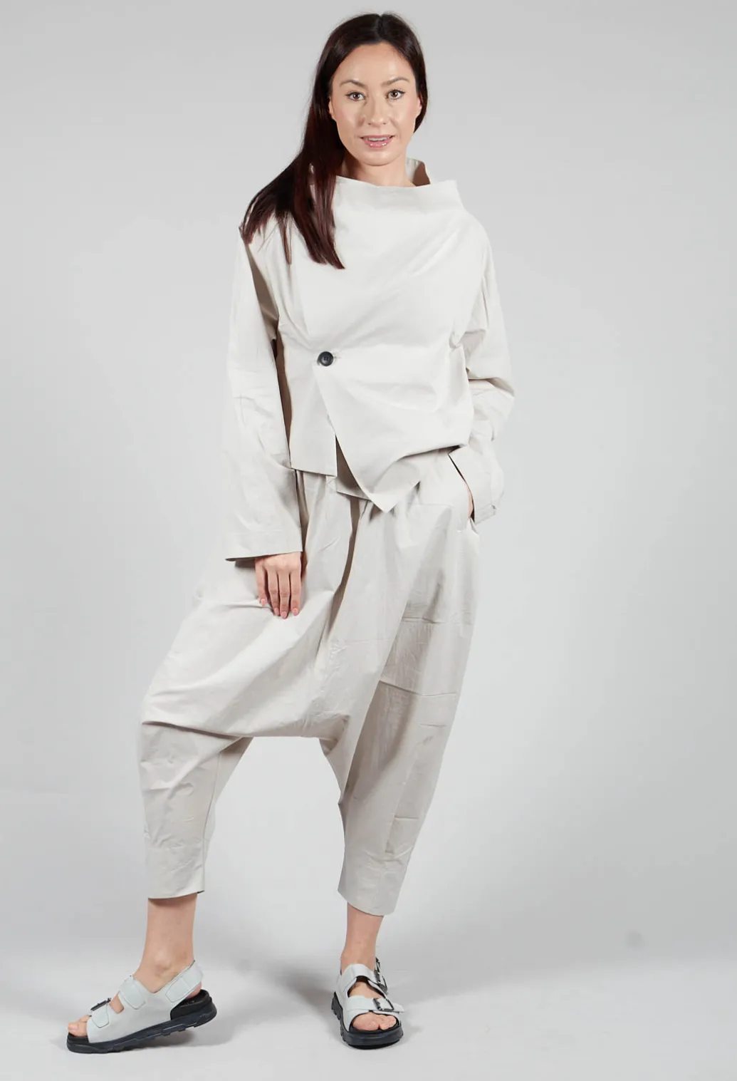 Drop Crotch Trouser in Grey