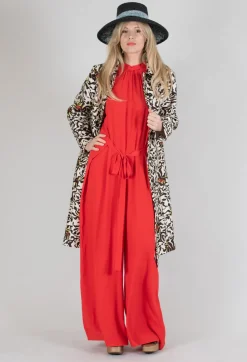 Duchesse Dust Coat in Botanic Zebra Print