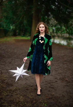 Edda Coat in Tiedye Green
