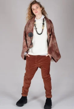 Felted Cape in Brown