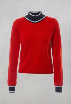 Fine Knit Jumper in Pirite Orange