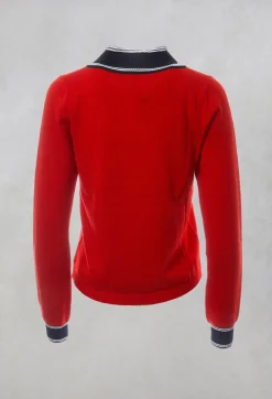 Fine Knit Jumper in Pirite Orange