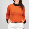 Fine Knit Jumper in Salgemma Orange