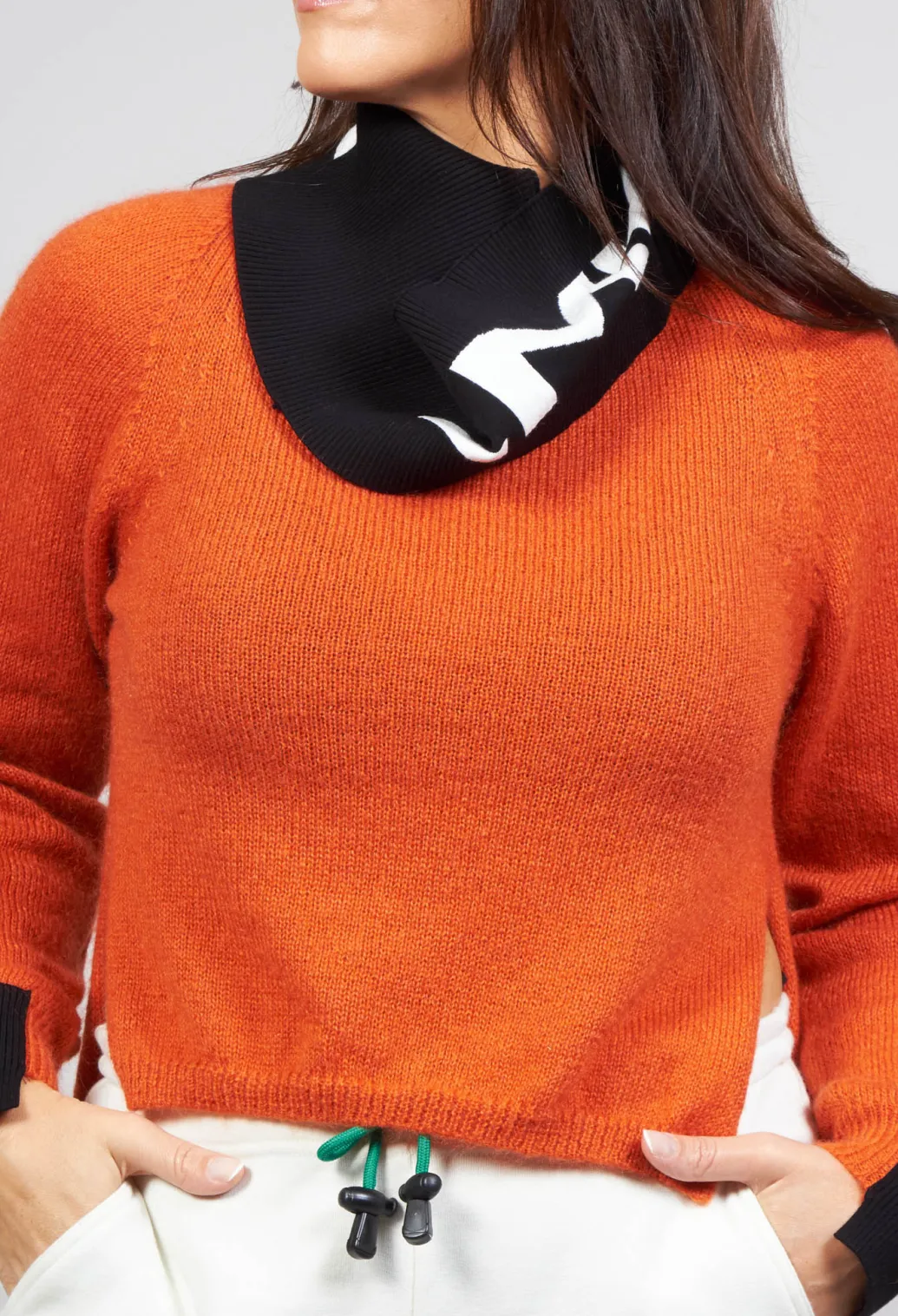 Fine Knit Jumper in Salgemma Orange