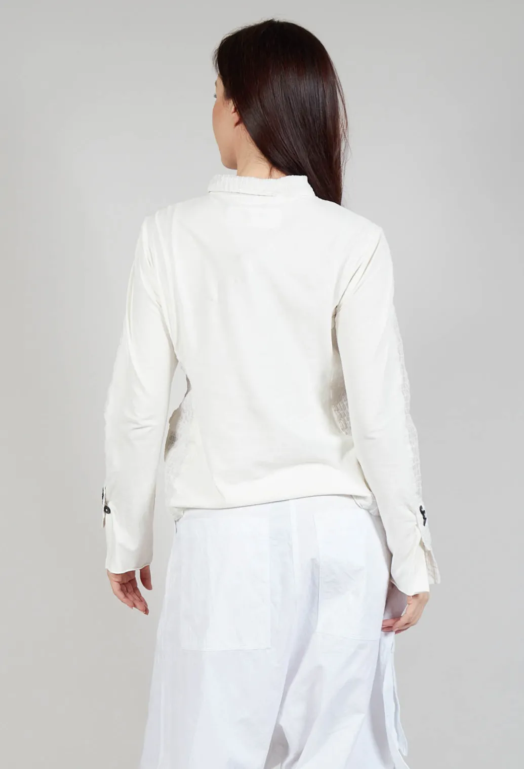 Flower Print Jacket in Starwhite