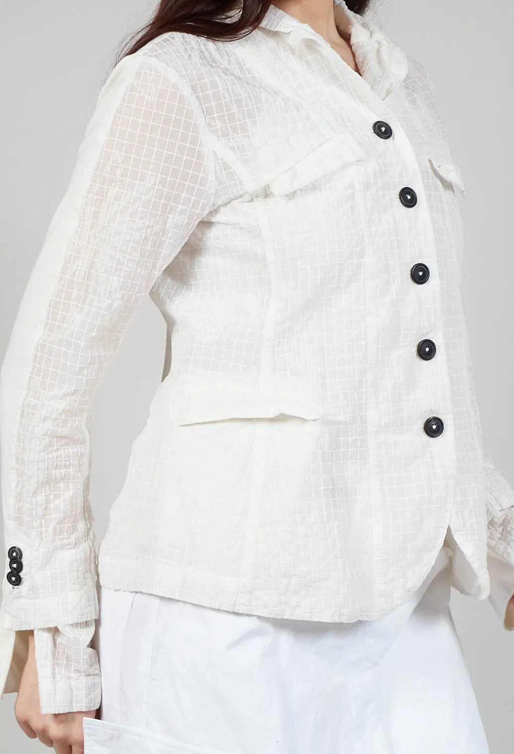Flower Print Jacket in Starwhite