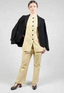 Gabardine Waistcoat in Pear Sorbet
