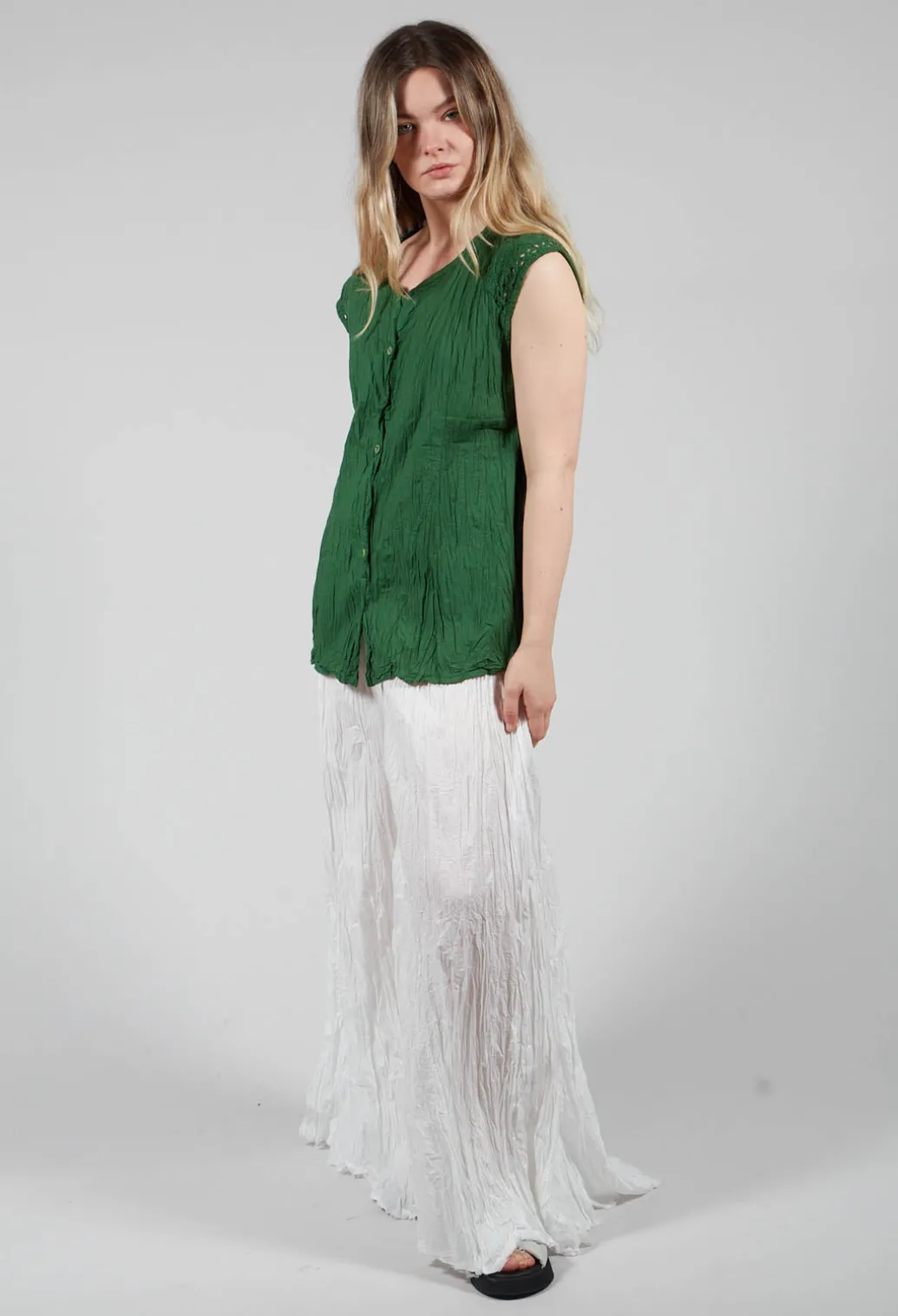 Geraniund Blouse in Gras Green