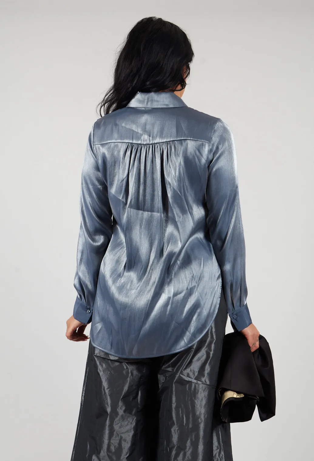 Glossy Shirt in Blue