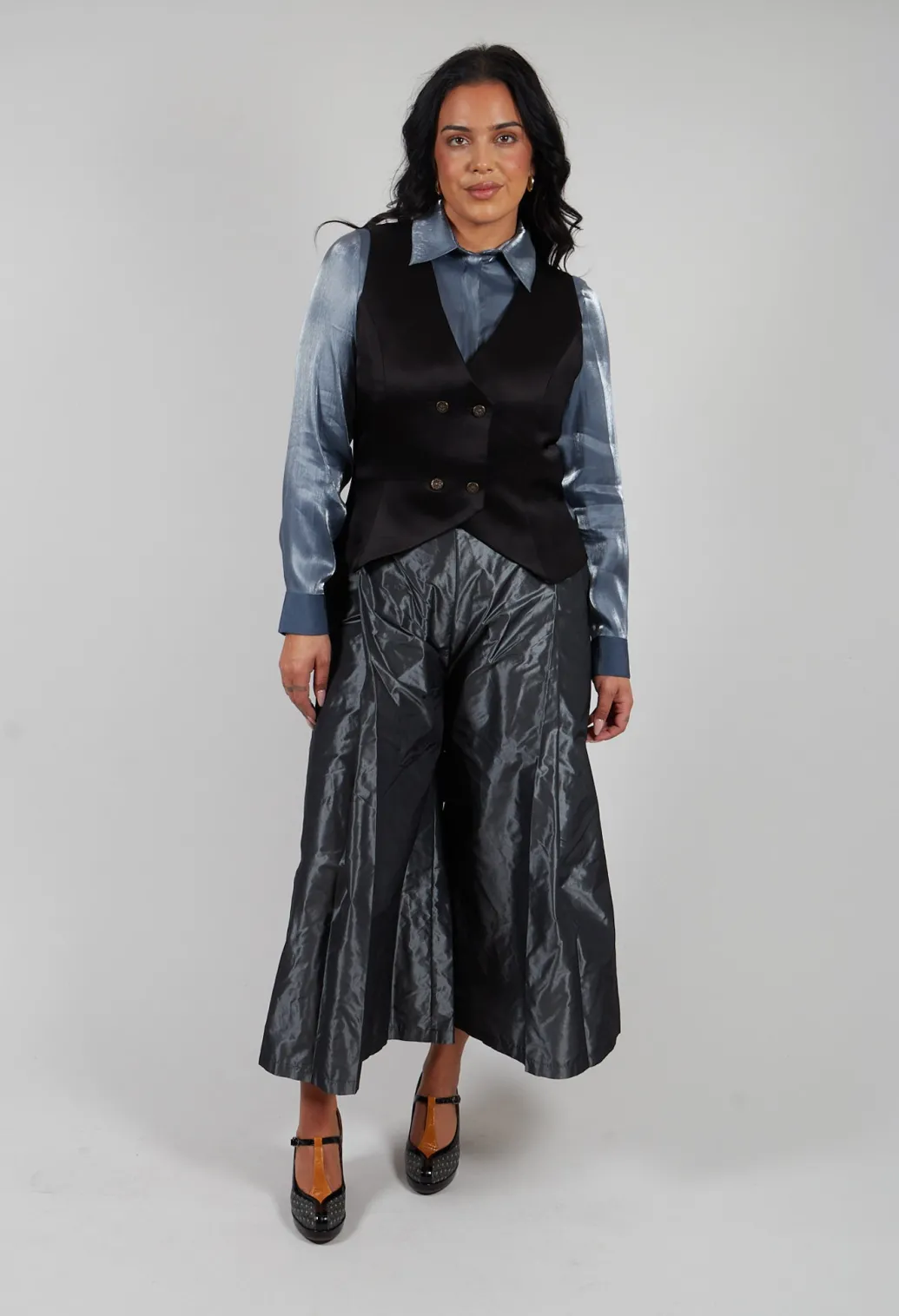 Glossy Shirt in Blue