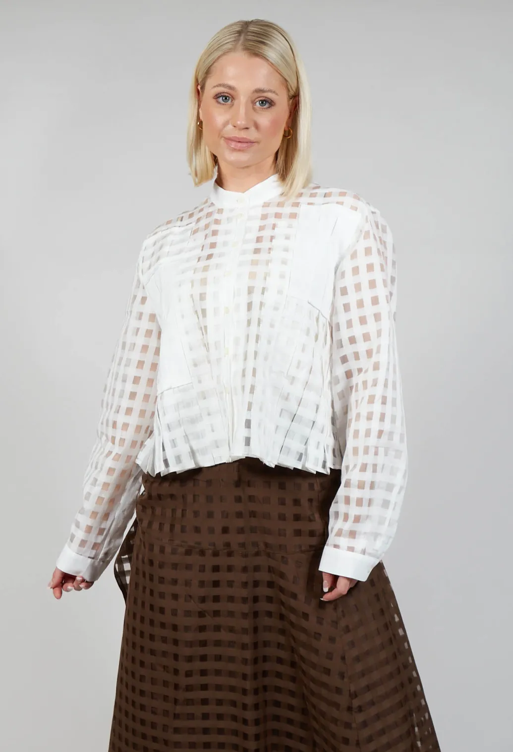 Good Day Shirt in White Check