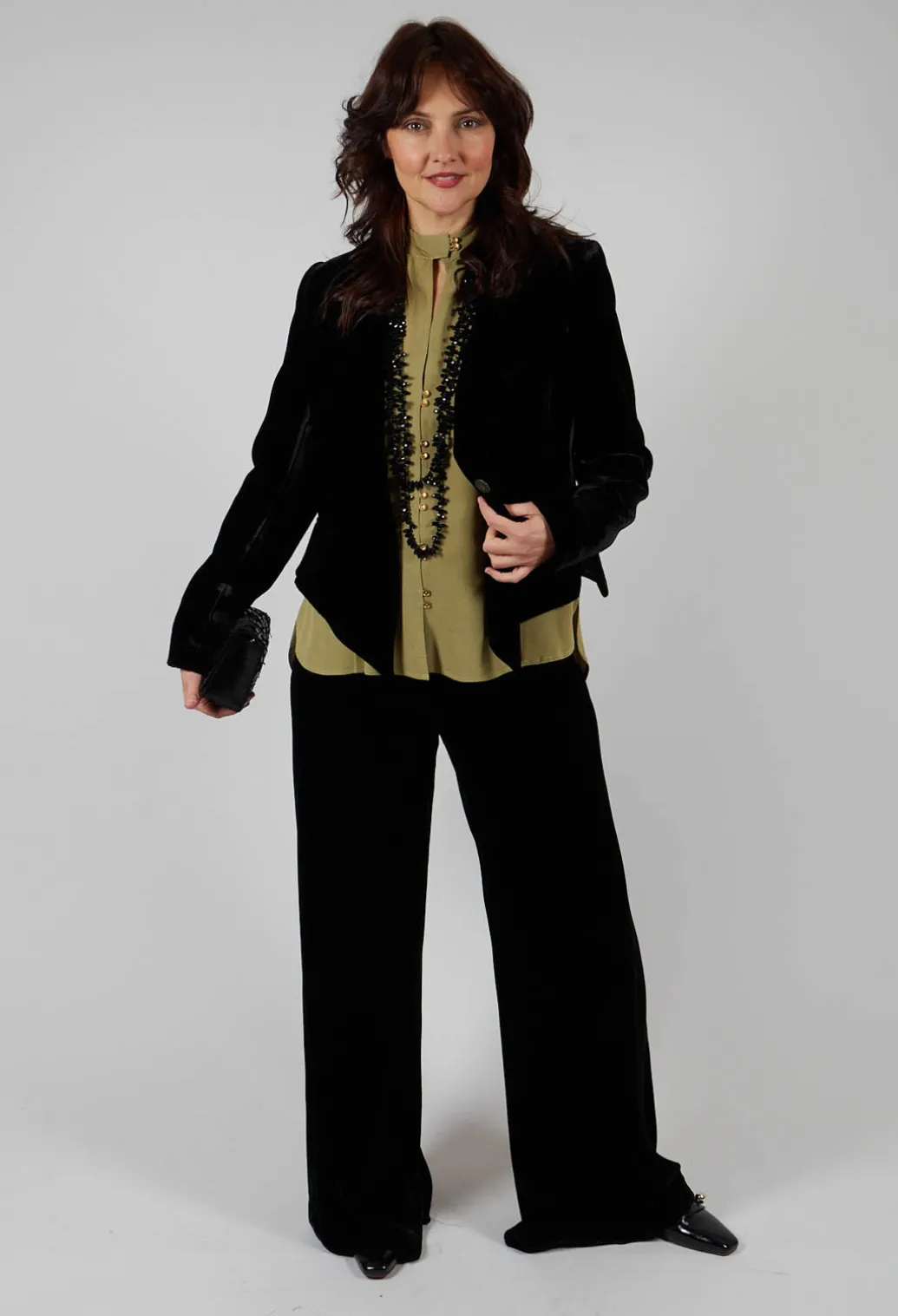 Hacking Blouse in Green