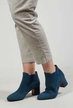 Heeled Ankle Boots in Galaxy Denim