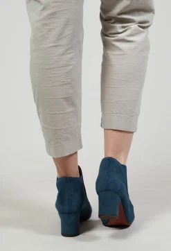 Heeled Ankle Boots in Galaxy Denim