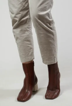Heeled Ankle Boots in Slight Cuoio