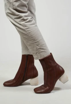 Heeled Ankle Boots in Slight Cuoio