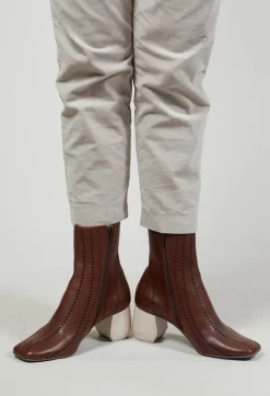 Heeled Ankle Boots in Slight Cuoio