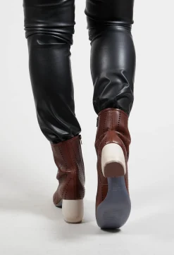 Heeled Ankle Boots in Slight Cuoio