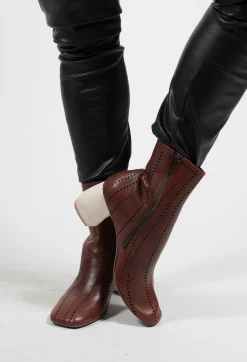 Heeled Ankle Boots in Slight Cuoio