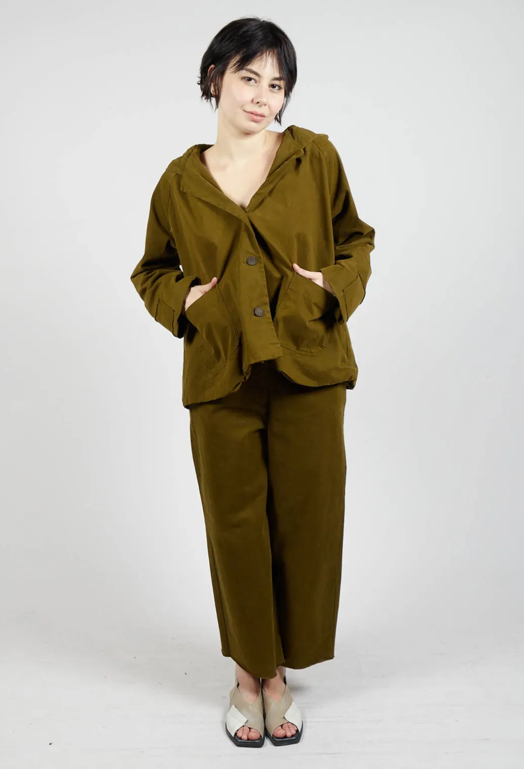 Hooded Jacket in Oliva