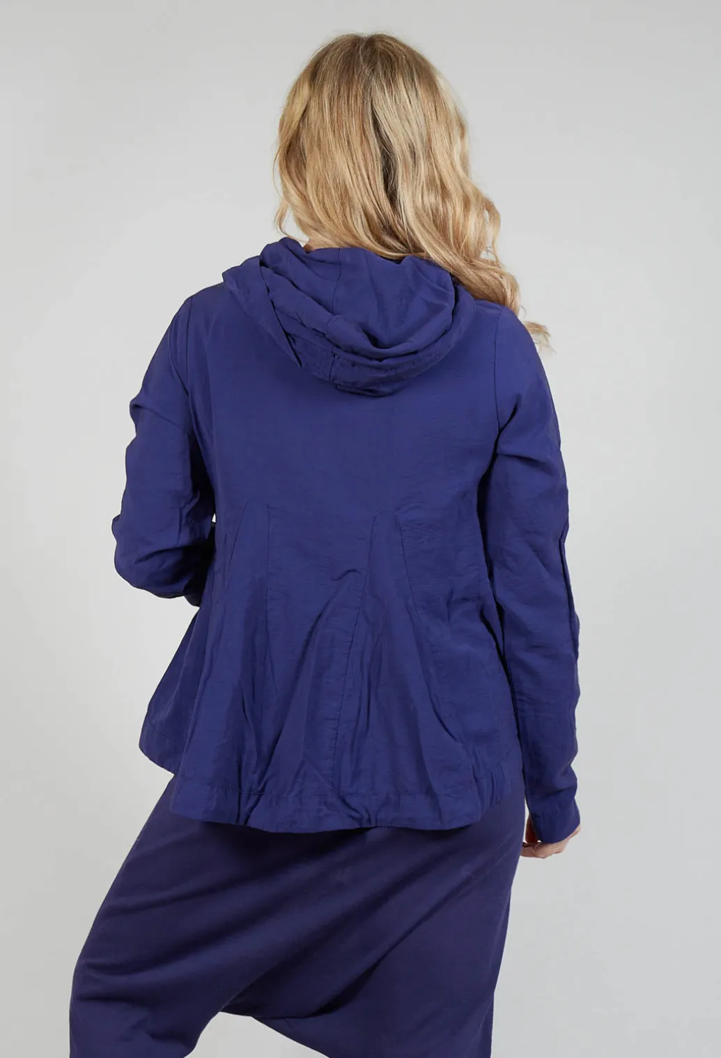 Hooded Jersey Jacket in Azur