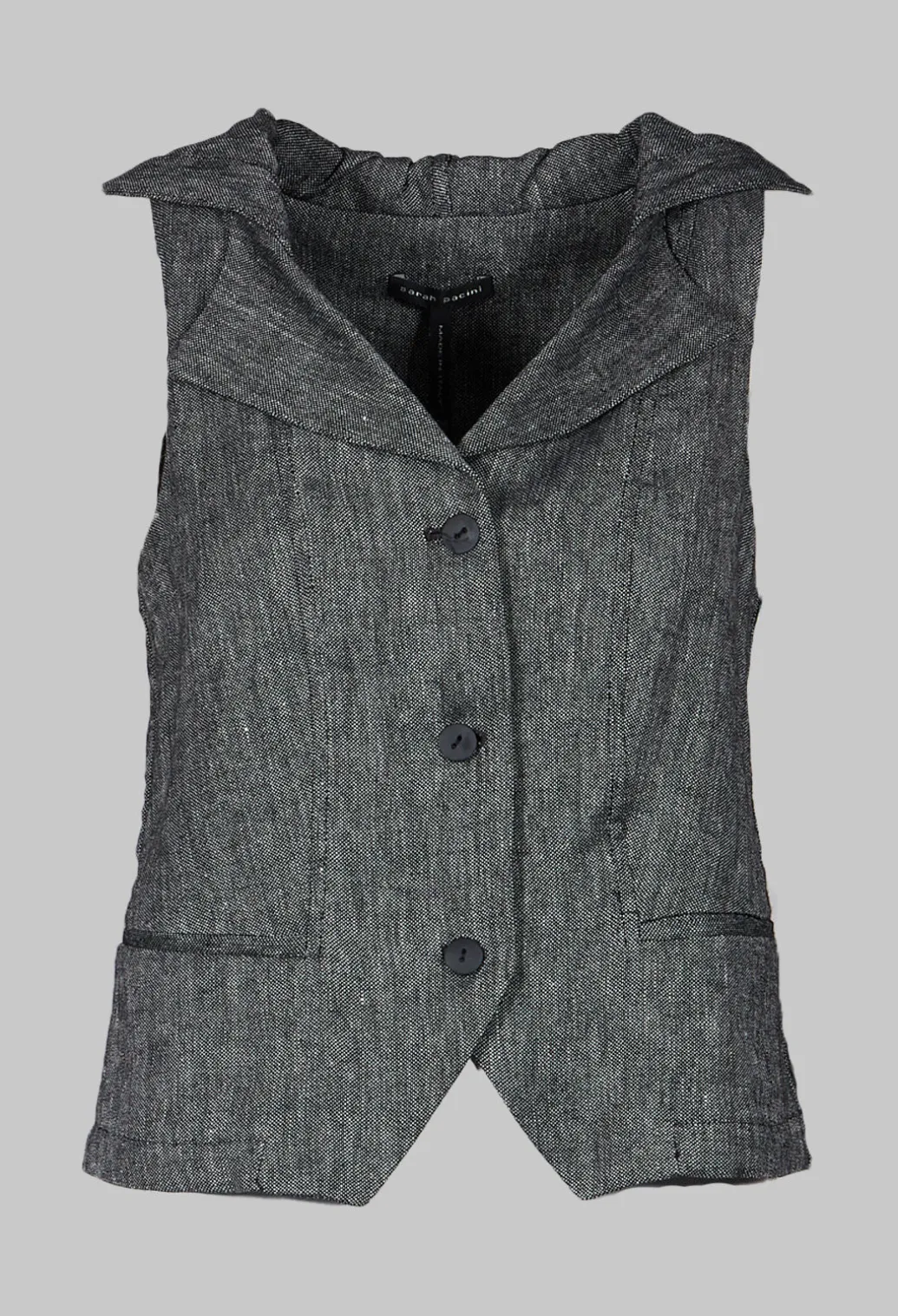 Hooded Waistcoat in Grey