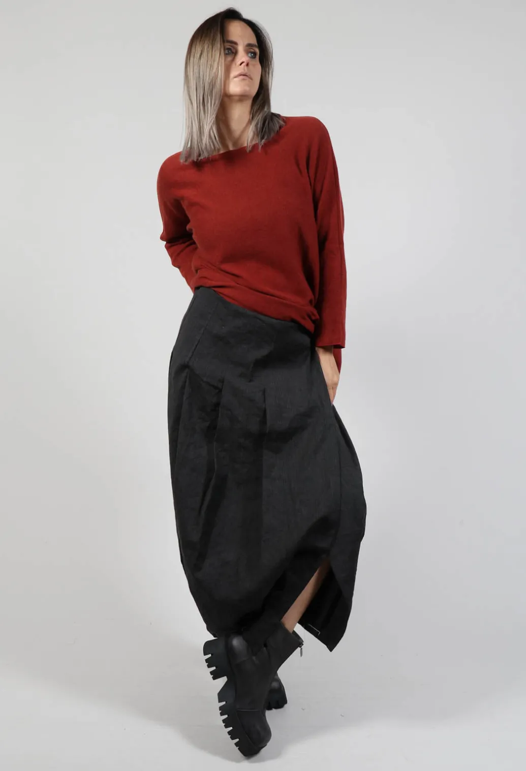 Inox Cross Skirt in Slate