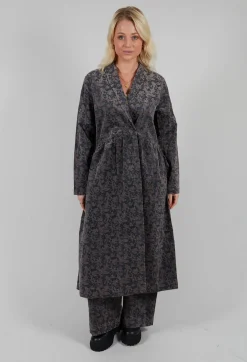 Jacquard Coat in Iron
