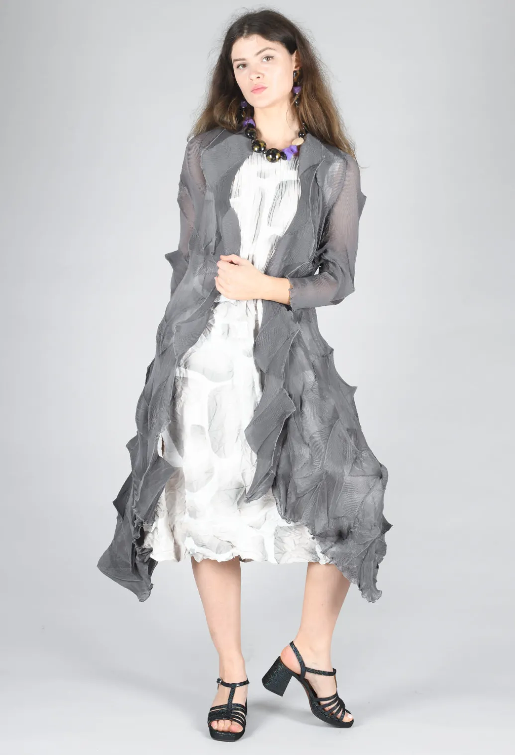 Jacqui Coat in Charcoal