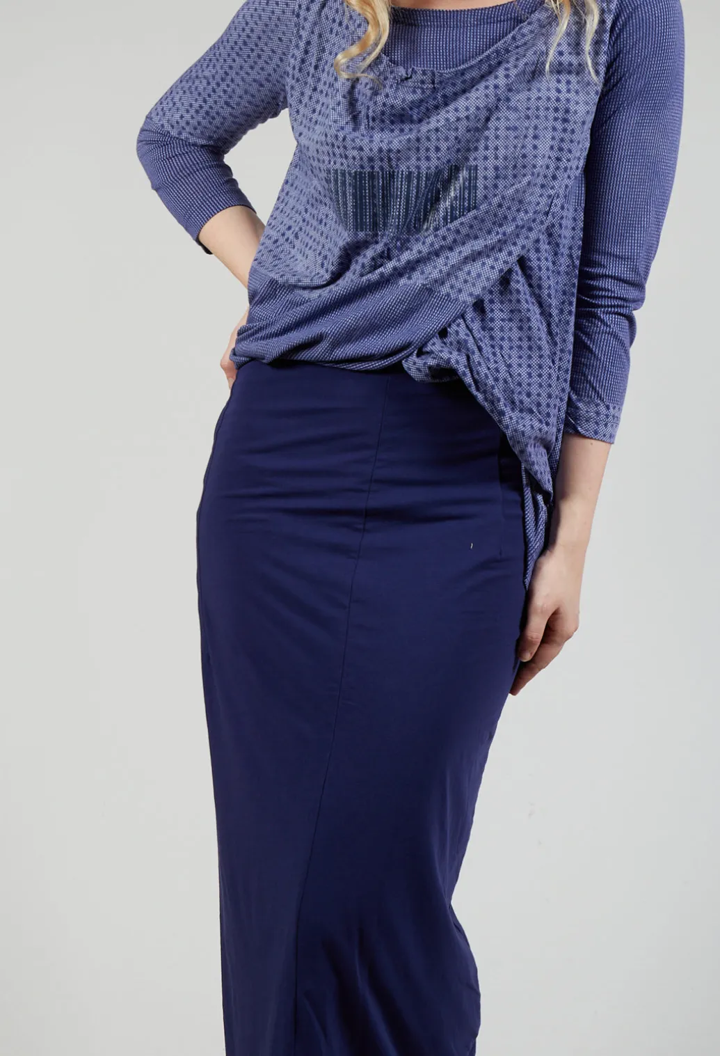 Jersey Double Layered Pencil in Azur