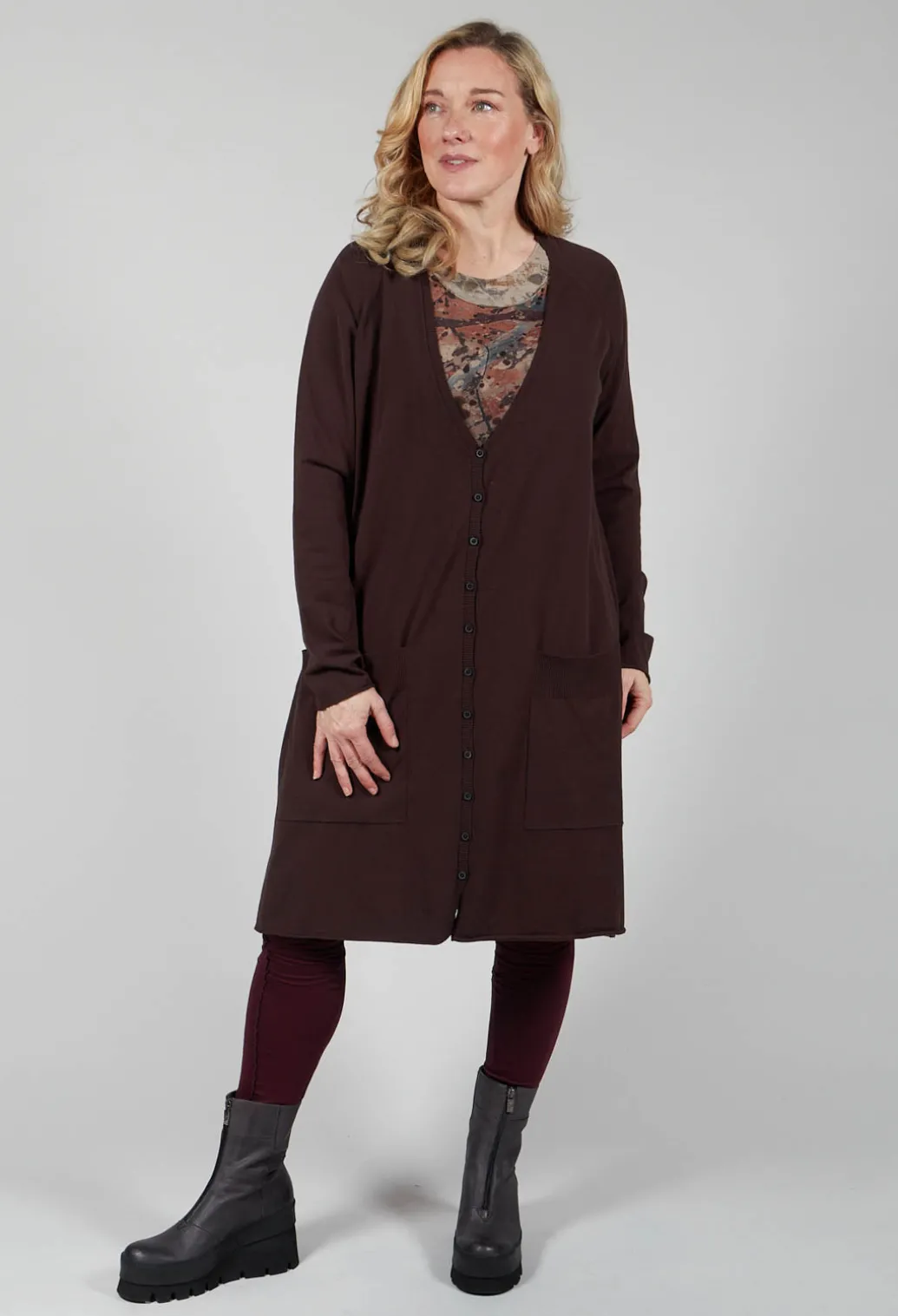 Jersey Leggings with Seam Detail in Umbra