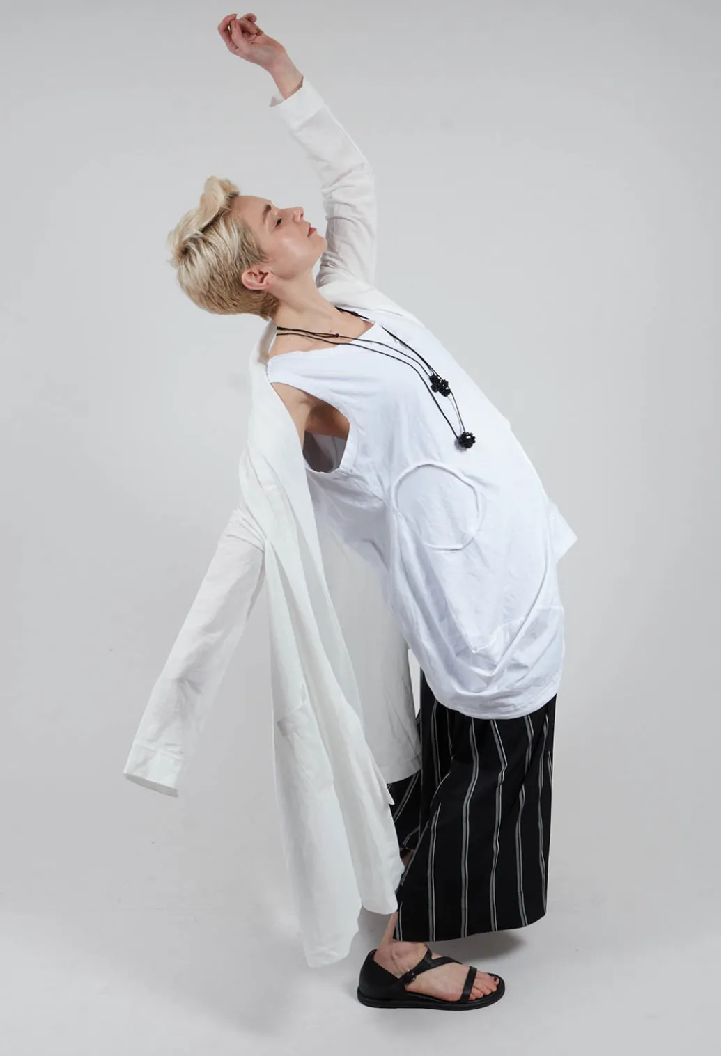Jersey Vest Top in White