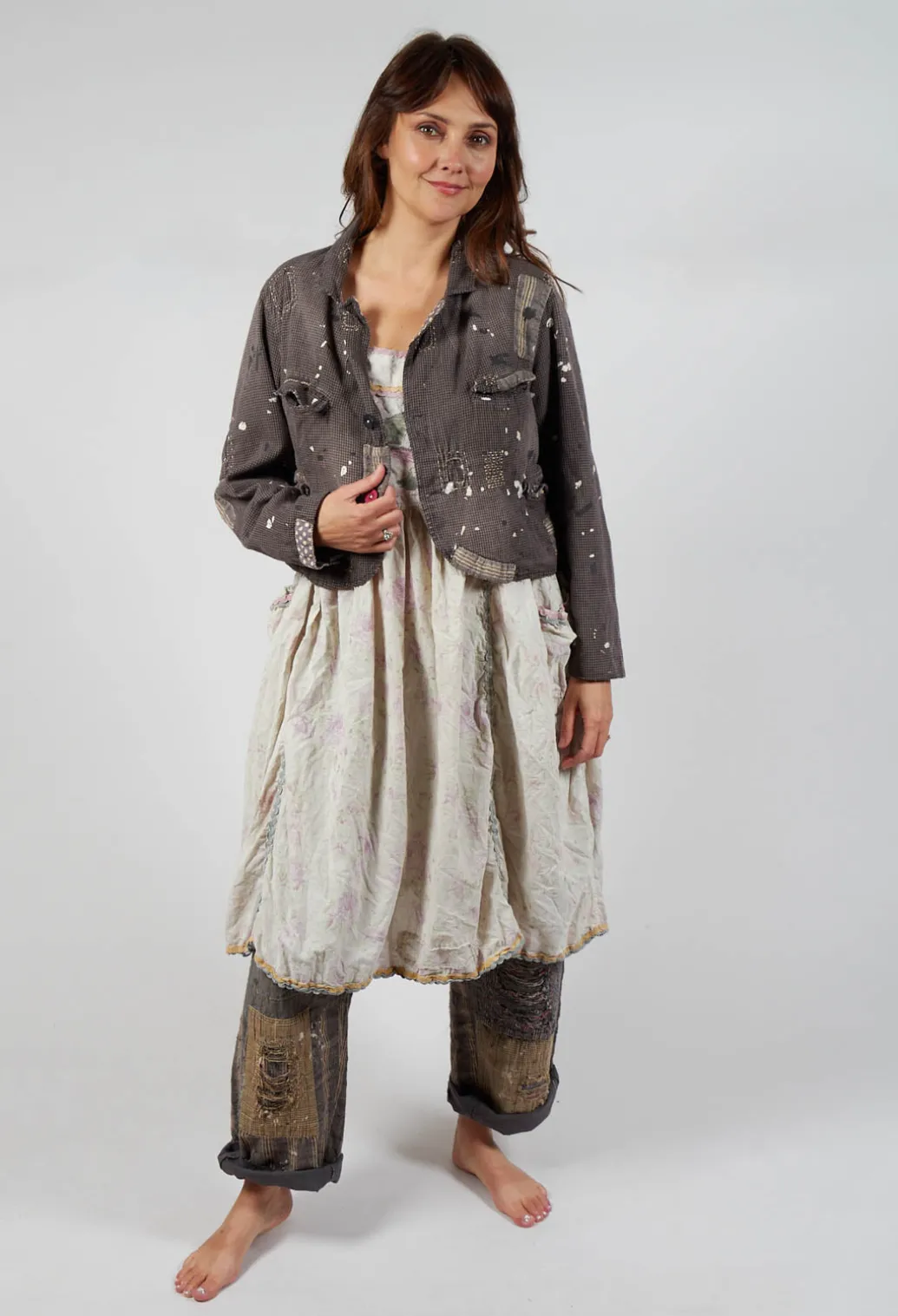 Kelley Cropped Coat in Andy