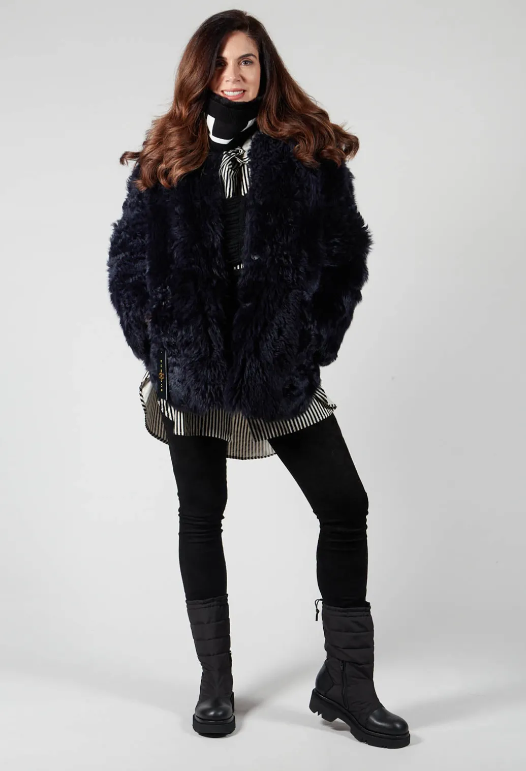 Knitted Vest with Ladder Feature in Black