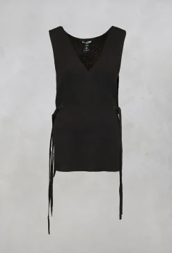 Knitted Waistcoat in Black