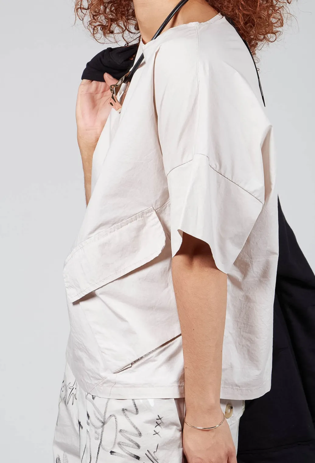 Large Pocket Shirt in Beige
