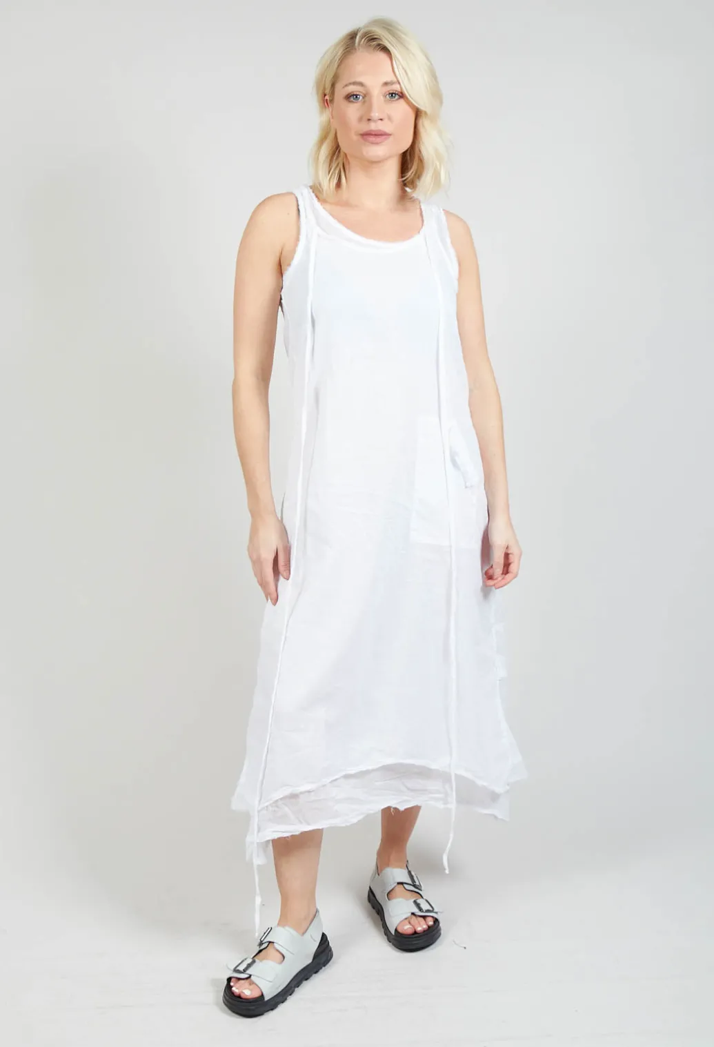 Layered Dress in White