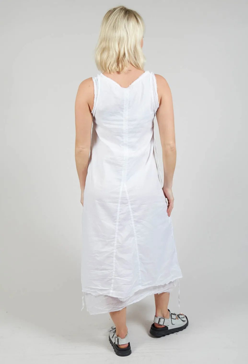 Layered Dress in White