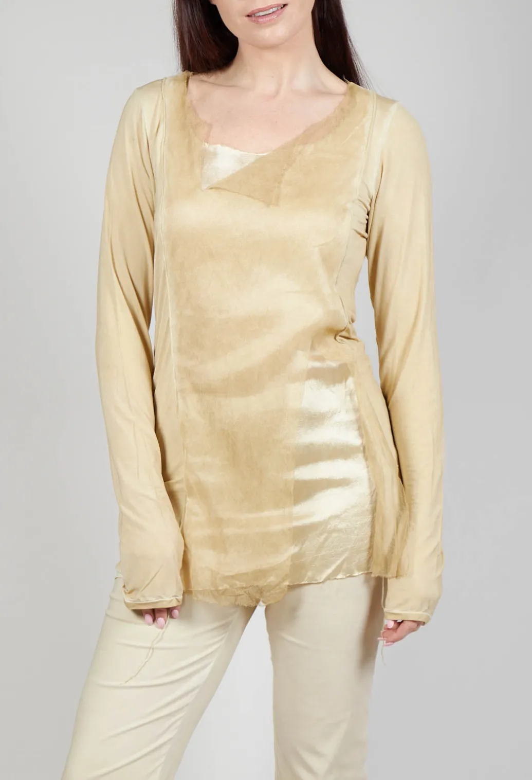 Layered Mesh Top in Wax Cloud