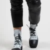 Leather Motif Ankle Boots in Slodi Black / Los Angeles White