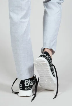 Leather Pumps with Lettering Motif in Black Print