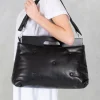 Leather Shoulder Bag in Nero