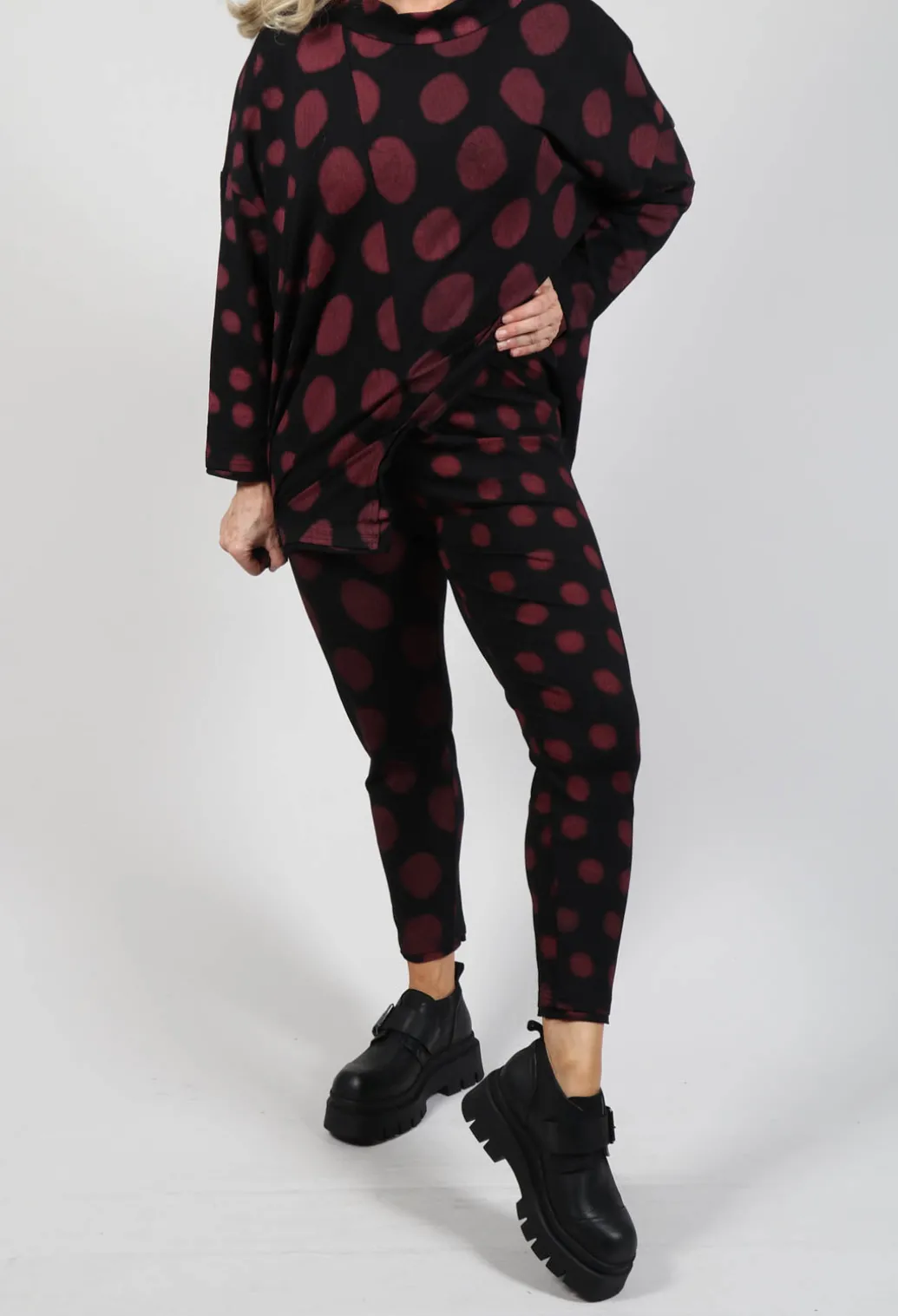 Leggings in Red Pois