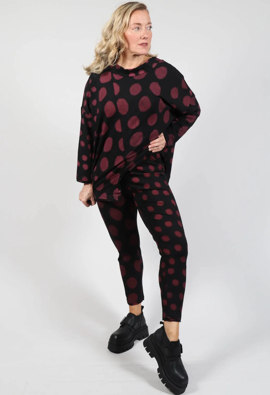 Leggings in Red Pois