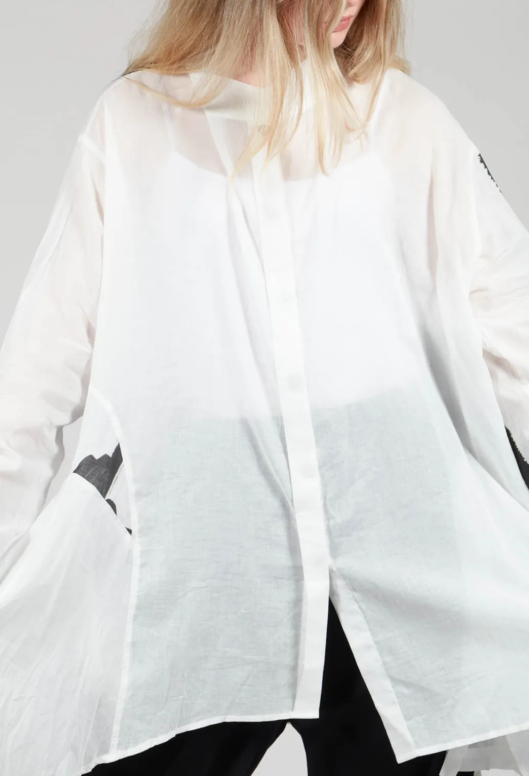 Lightweight A-Line Shirt in White