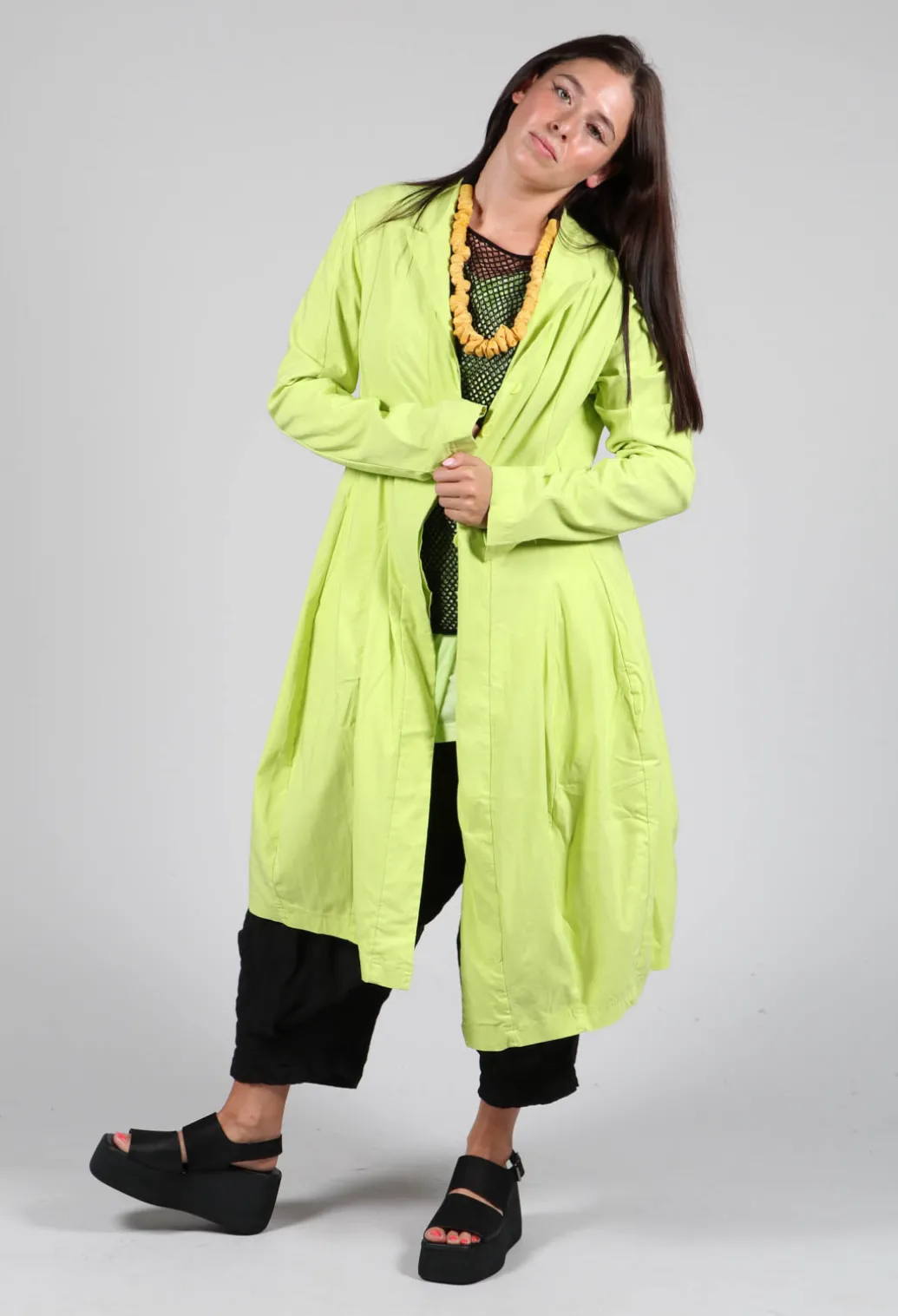 Lightweight Coat with Tulip Hem in Sun