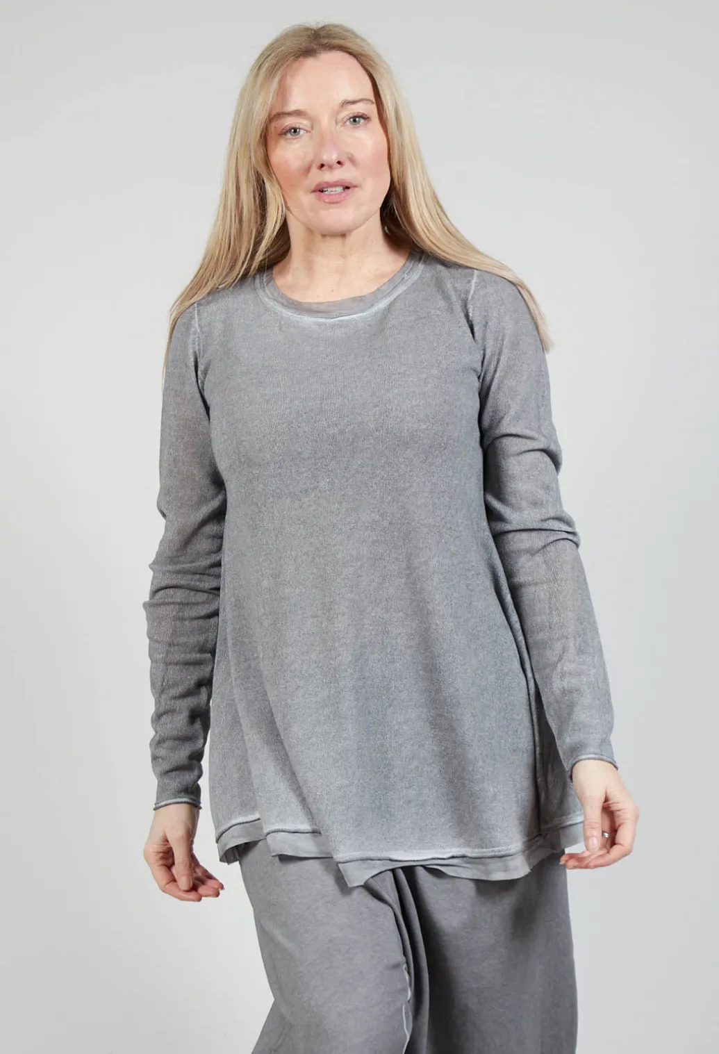 Lightweight Pullover in C.Coal 70% Cloud
