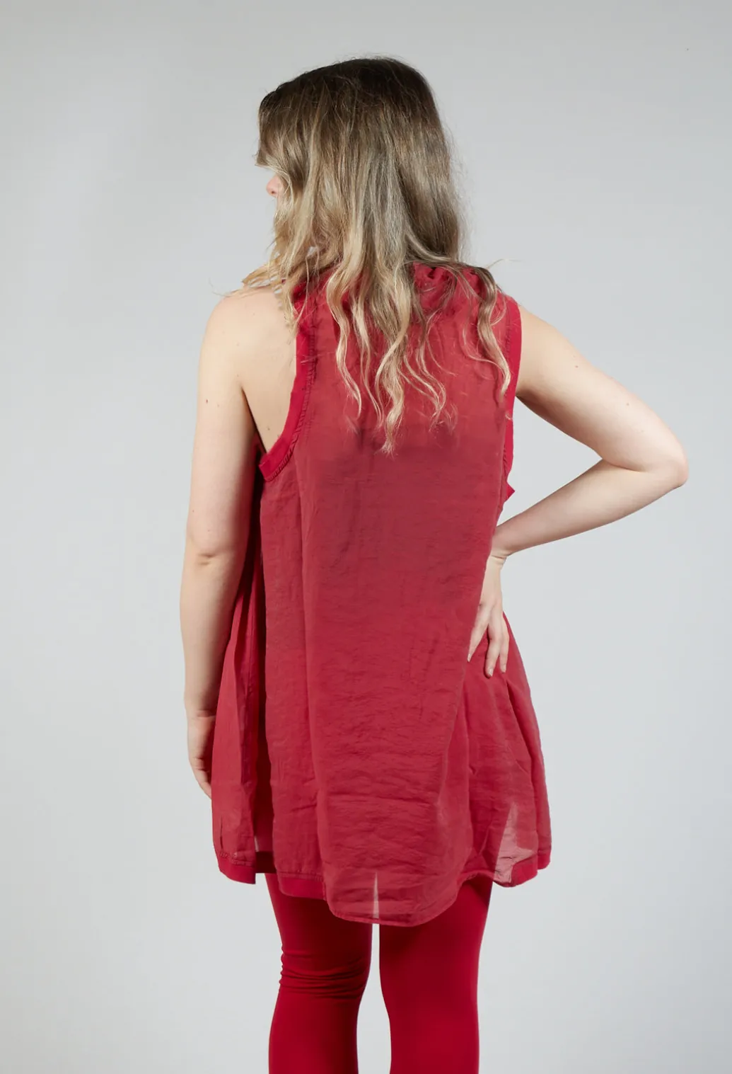 Lightweight Vest Top in Chili