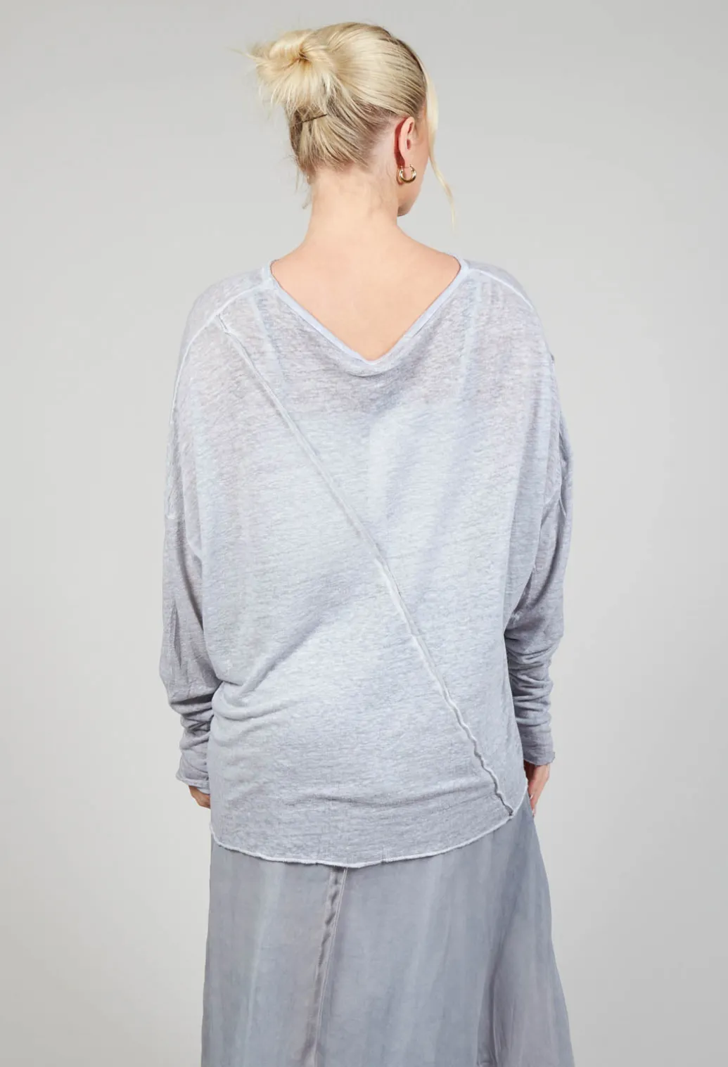 Linen Comfort Top in Original Grey