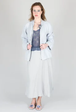 Linen Skirt in Grey